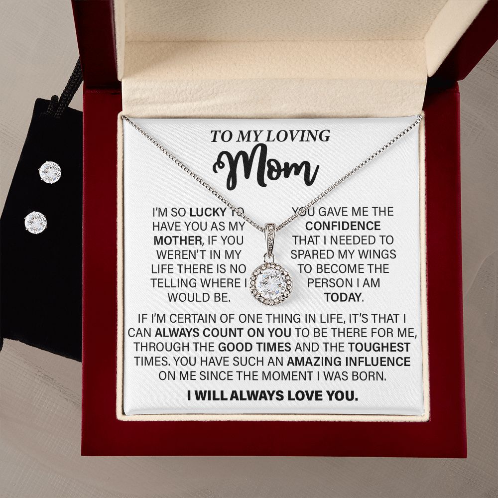 Mother's Day Gifts | Eternal Hope Necklace | To My Loving Mom I I'm so lucky to have you as my mother...