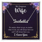 To my gorgeous Wife | Name Necklace, Give you precious wife a custom named necklace and love note.