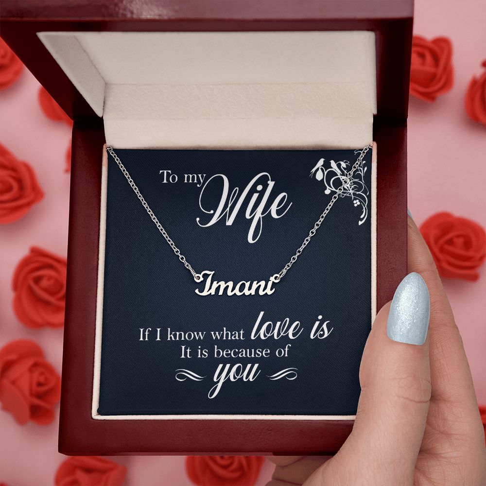 Personalized Name Necklace and Message Card