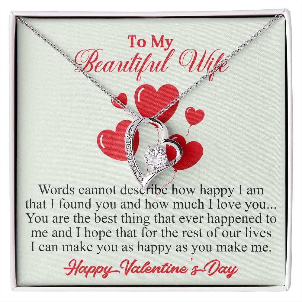 Forever Love Heart Necklace to My Wife