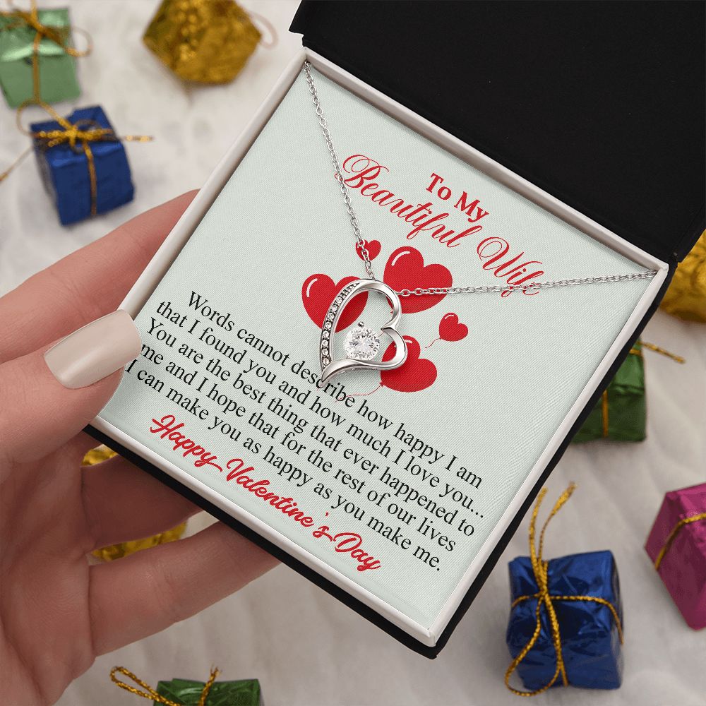 Forever Love Heart Necklace to My Wife