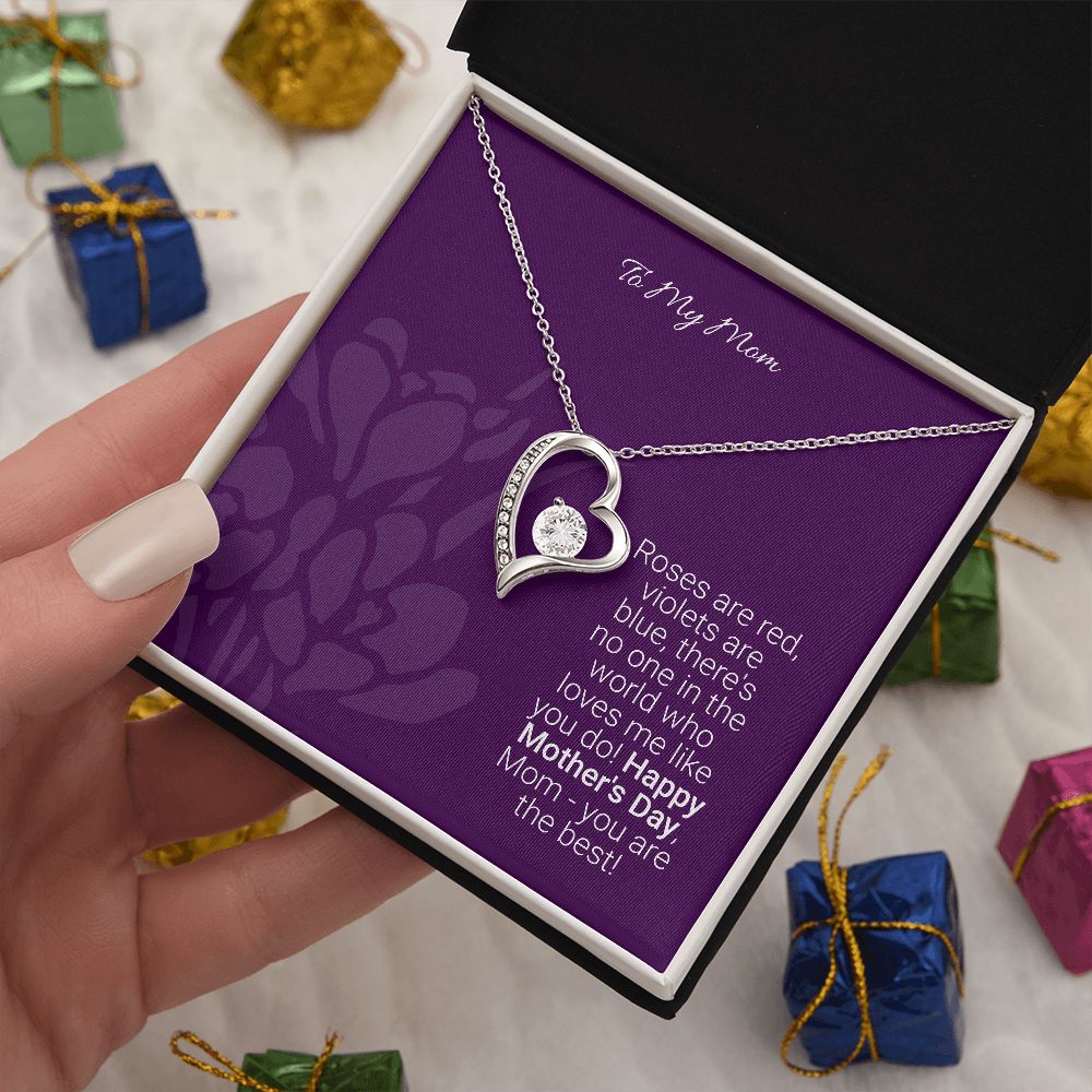 Mother's day gifts, Gifts for mom, Personalize gift for mom, Forever heart necklace gifts for mom