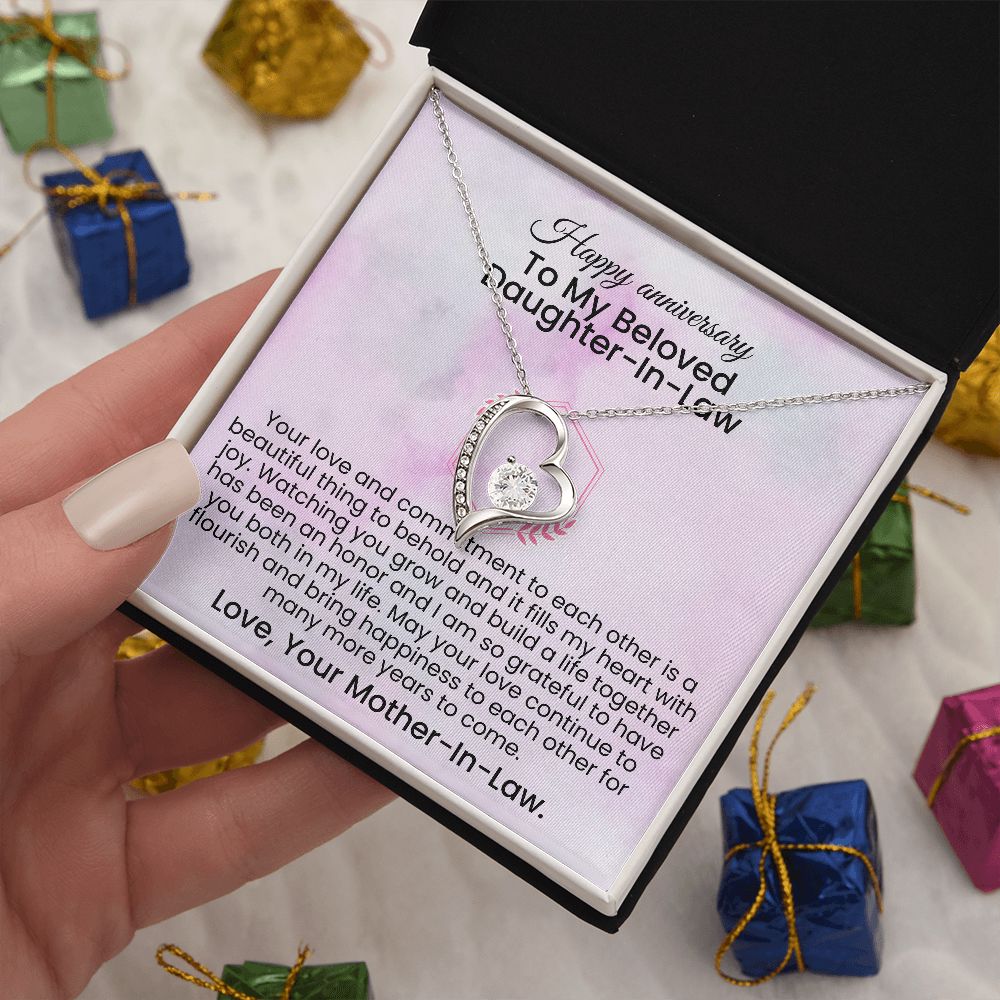 Your love and commitment to each other is a beautiful thing | Forever love necklace gift for anniversary