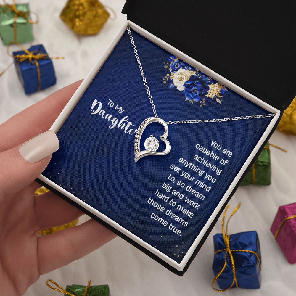 Necklace Gift for Daughter with custom name | Personalized Message Card