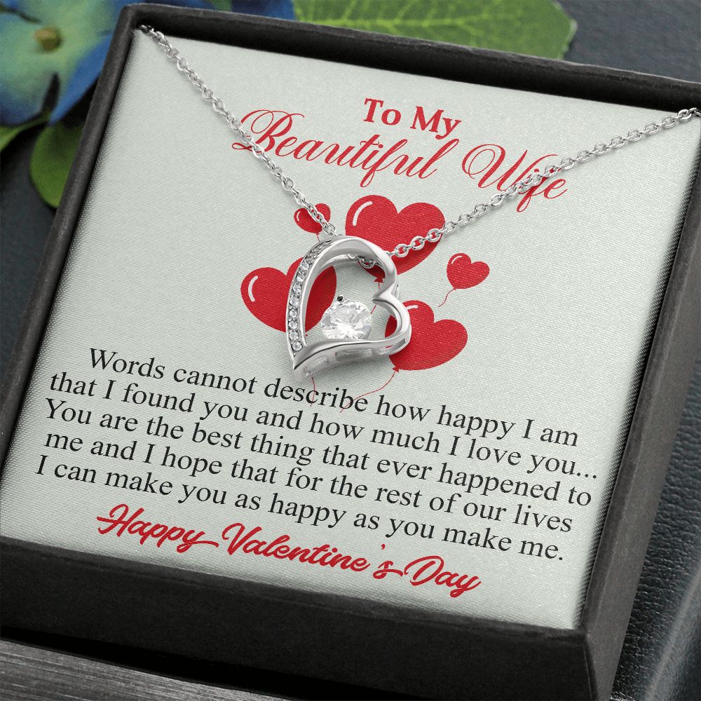 Forever Love Heart Necklace to My Wife