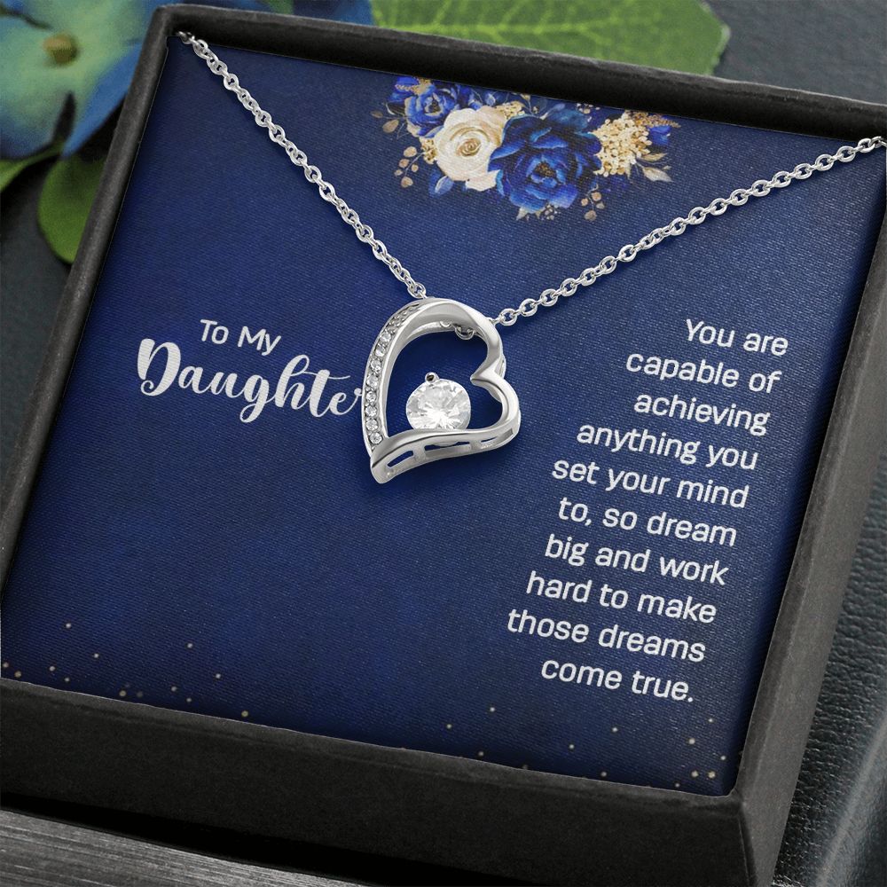Necklace Gift for Daughter with custom name | Personalized Message Card