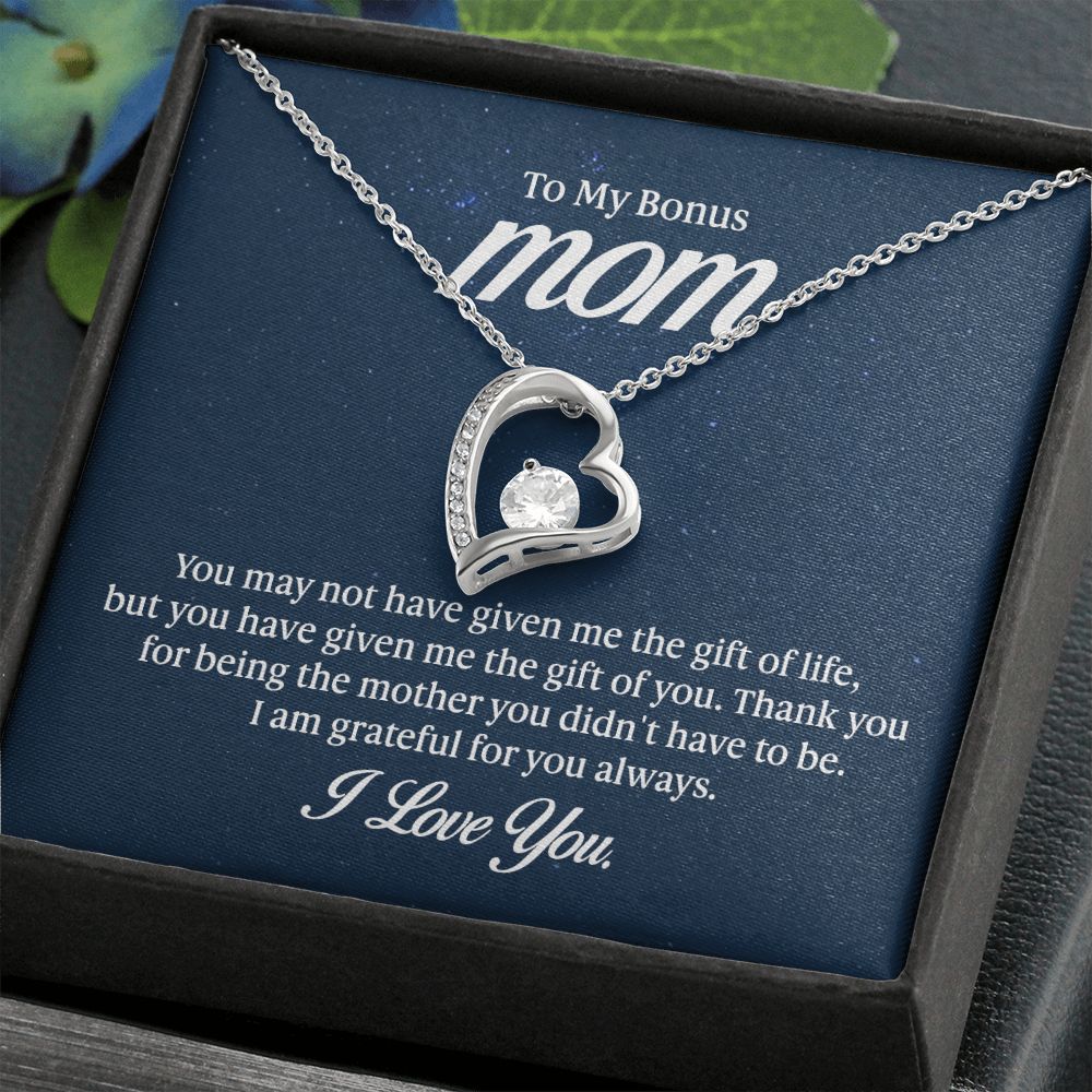 To my mom - you may not have given me the gift of life - Forever love necklace gifts for mom
