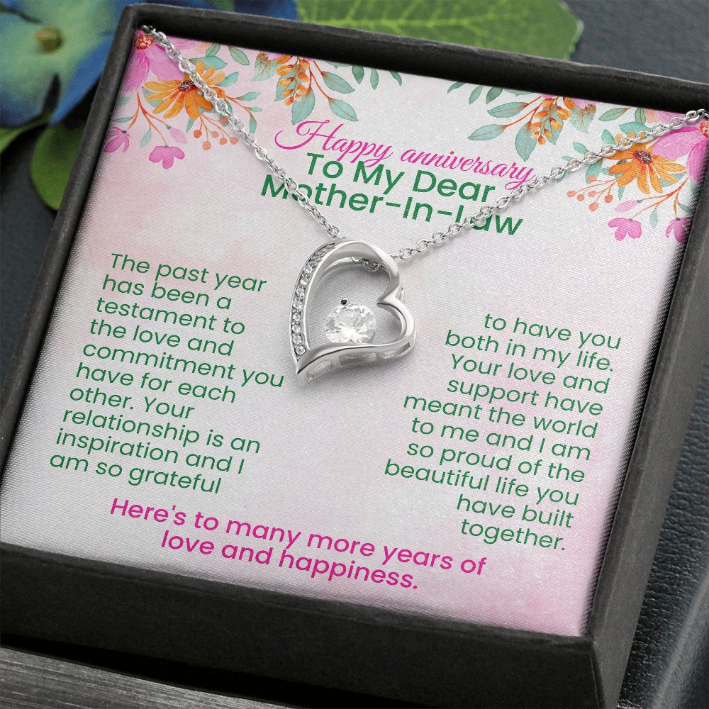 The past year has been a testament to the love and commitment you have for each other | Forever love necklace gift for anniversary