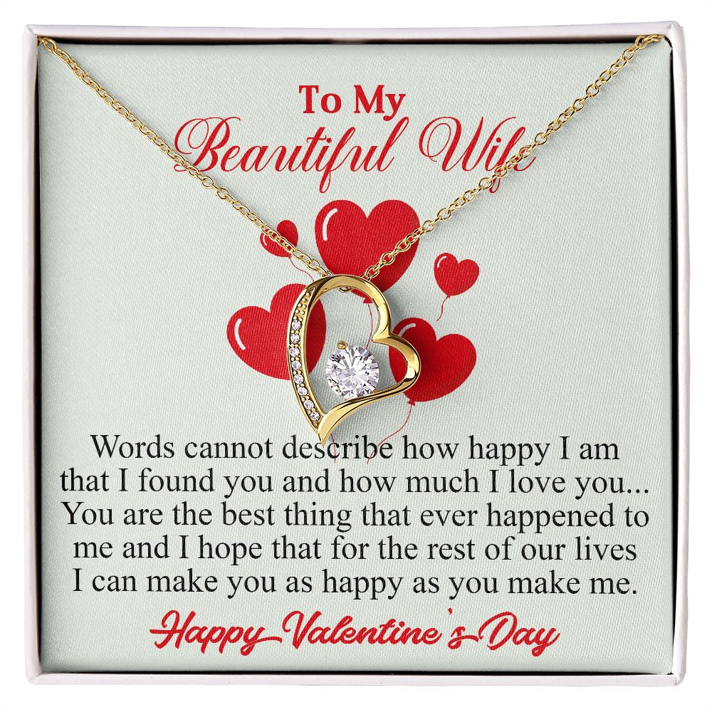 Forever Love Heart Necklace to My Wife