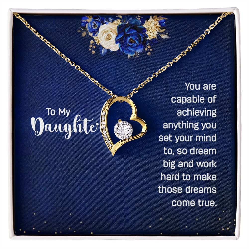 Necklace Gift for Daughter with custom name | Personalized Message Card