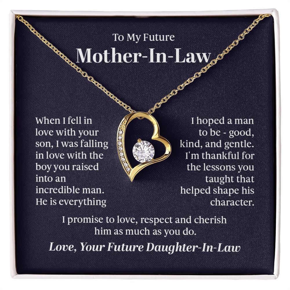 To my future mother in law - when I fell in love with your son