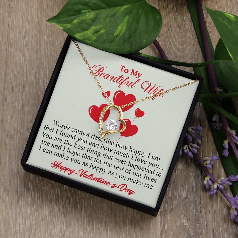 Forever Love Heart Necklace to My Wife