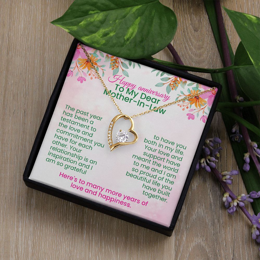 The past year has been a testament to the love and commitment you have for each other | Forever love necklace gift for anniversary