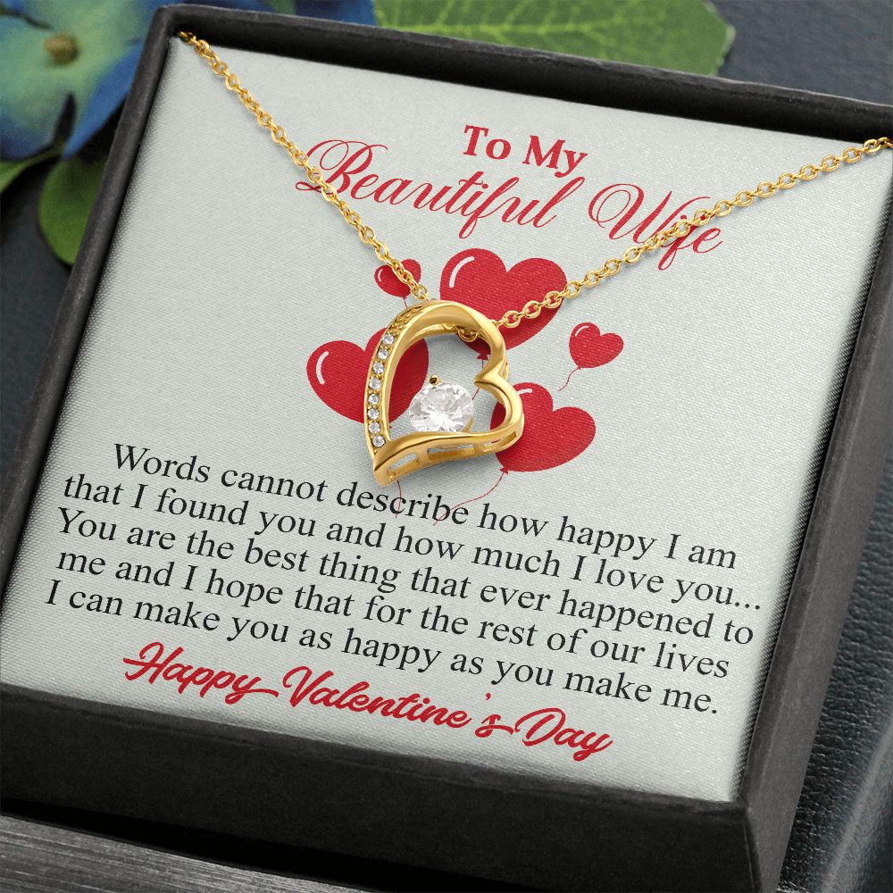 Forever Love Heart Necklace to My Wife