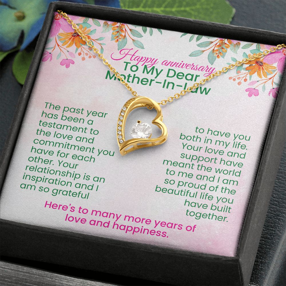 The past year has been a testament to the love and commitment you have for each other | Forever love necklace gift for anniversary