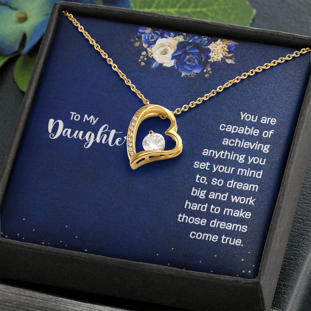 Necklace Gift for Daughter with custom name | Personalized Message Card