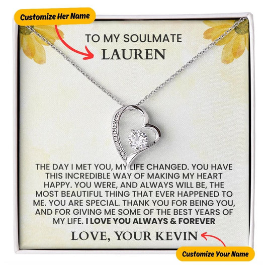 To My Soulmate - Forever Love Necklace - Gift Set - F3