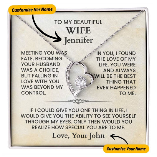 To My Wife - Forever Love Necklace - Gift Set - F1