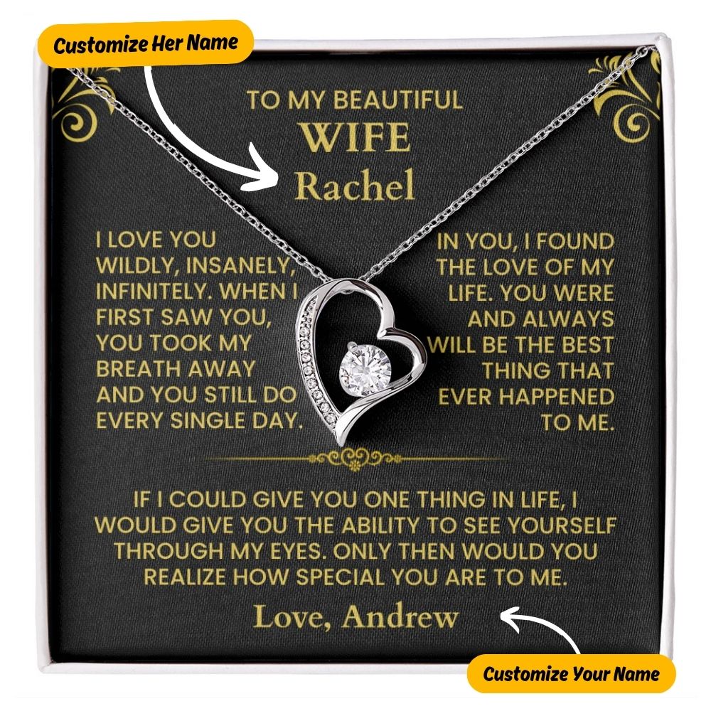 To My Wife - Forever Love Necklace - Gift Set - F2