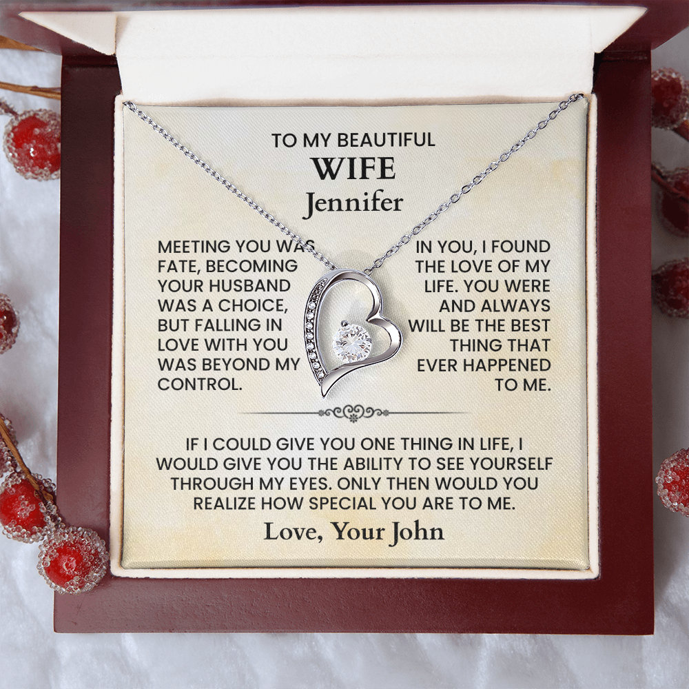 To My Wife - Forever Love Necklace - Gift Set - F1