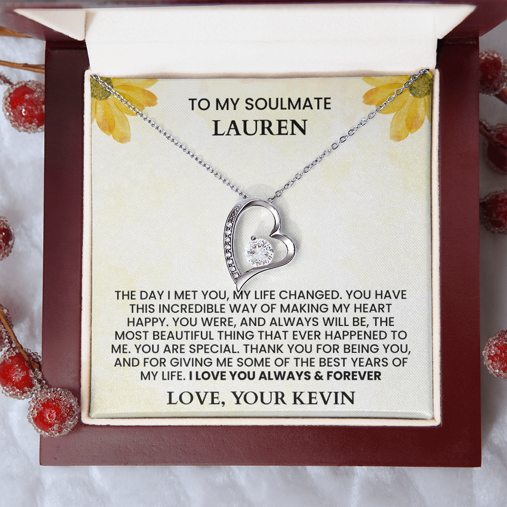 To My Soulmate - Forever Love Necklace - Gift Set - F3