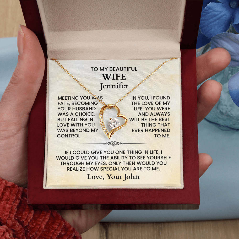 To My Wife - Forever Love Necklace - Gift Set - F1