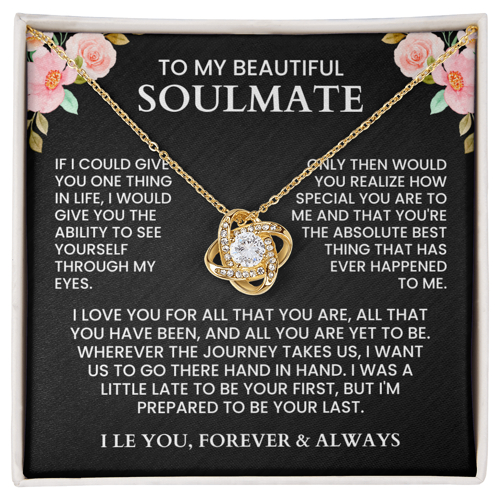 To My Soulmate - Love Knot Necklace - Gift Set - F5