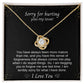 A Symbol of Forgiveness and Reconnection, 'Love Knot' Necklace with Apology Message