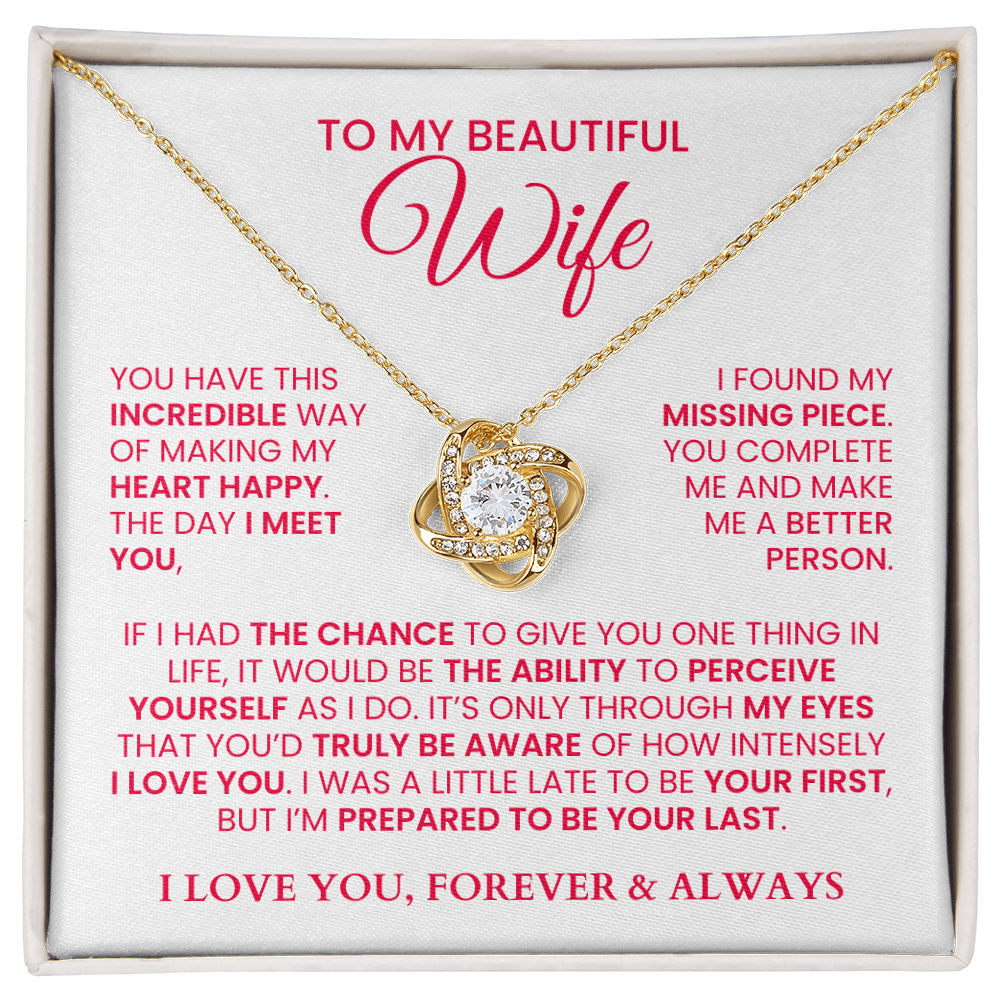 To My Soulmate - Love Knot Necklace - Gift Set - F10