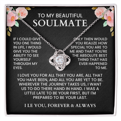 To My Soulmate - Love Knot Necklace - Gift Set - F5