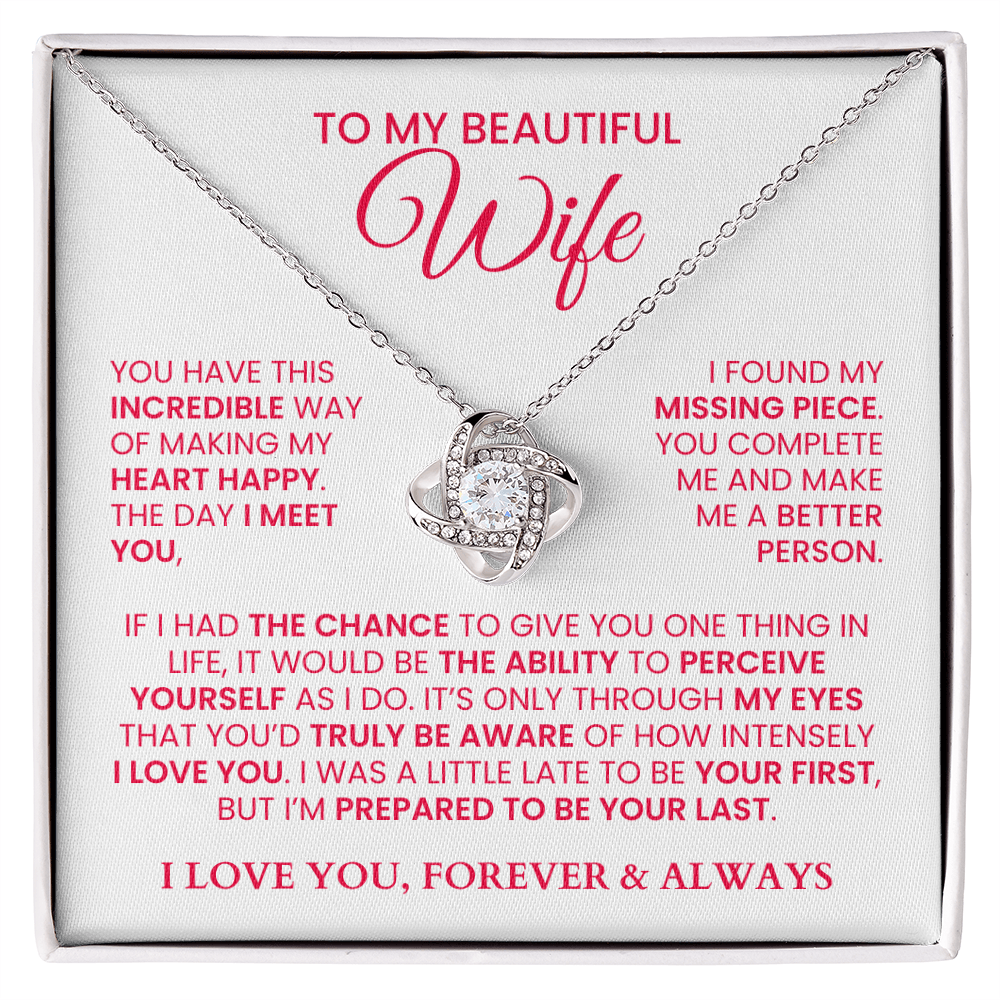 To My Soulmate - Love Knot Necklace - Gift Set - F10