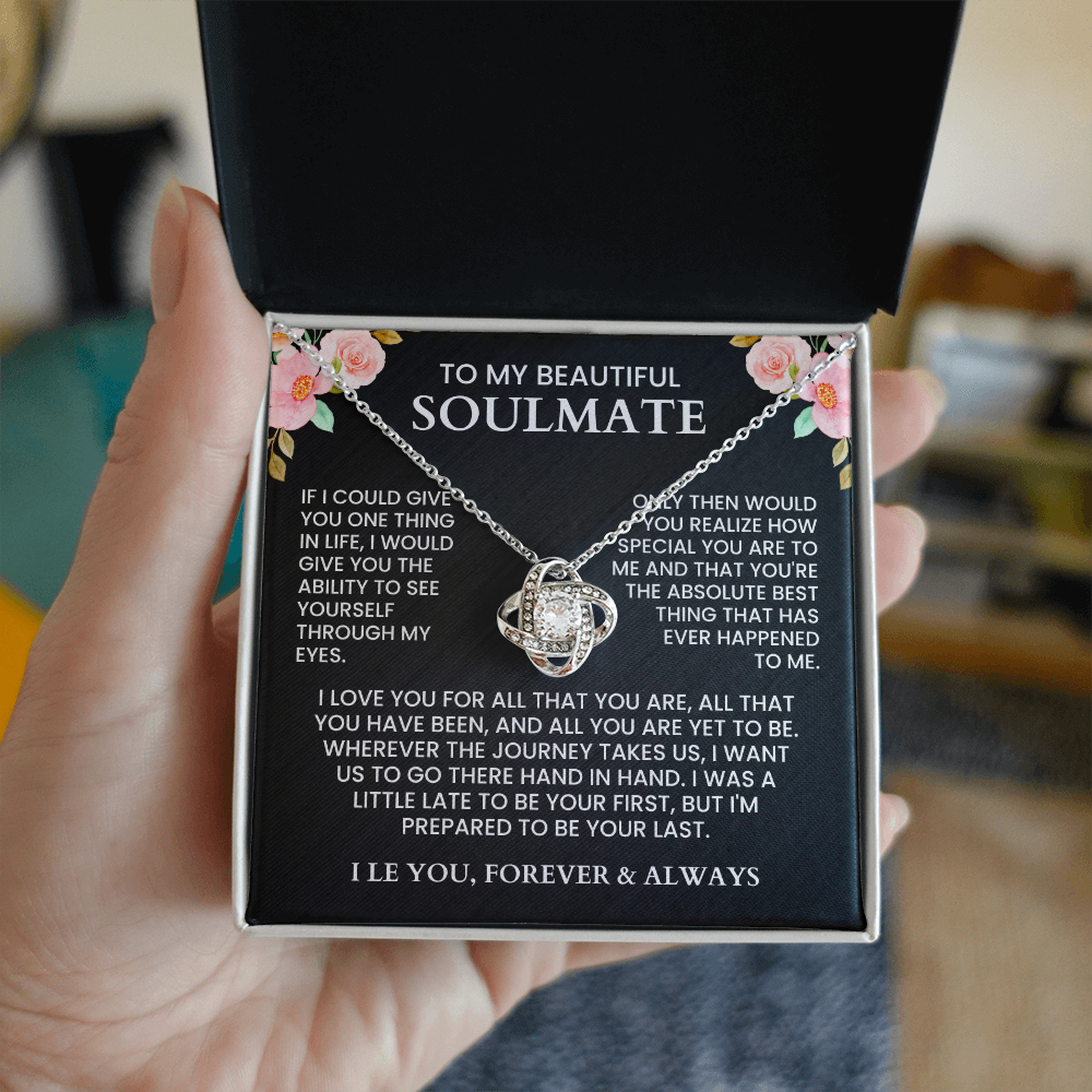 To My Soulmate - Love Knot Necklace - Gift Set - F5