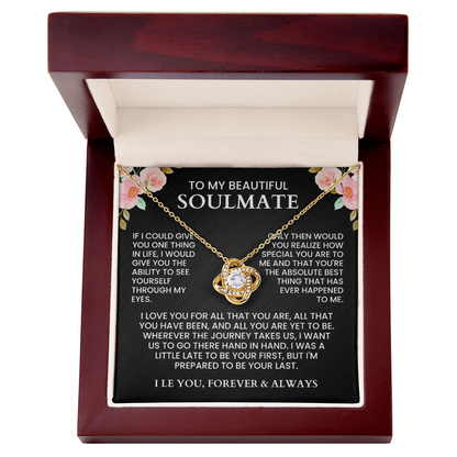 To My Soulmate - Love Knot Necklace - Gift Set - F5