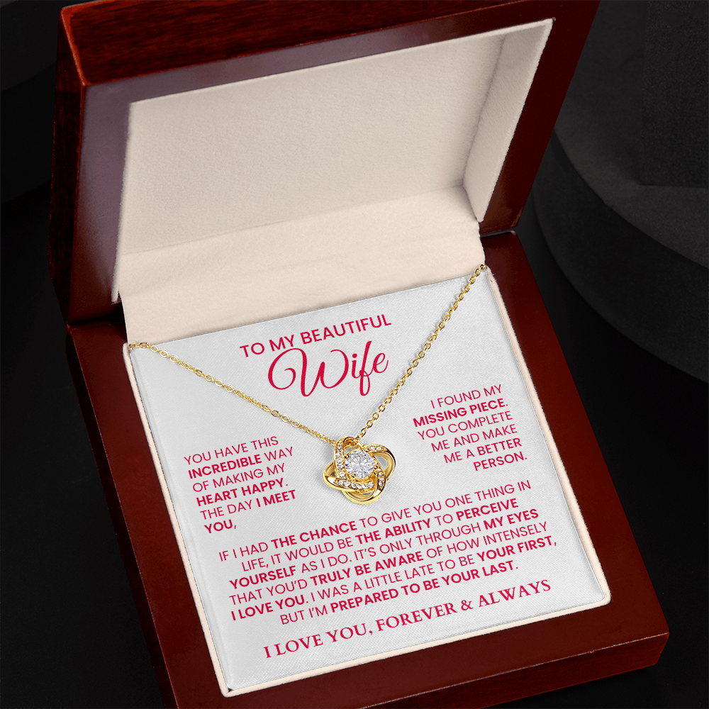 To My Soulmate - Love Knot Necklace - Gift Set - F10