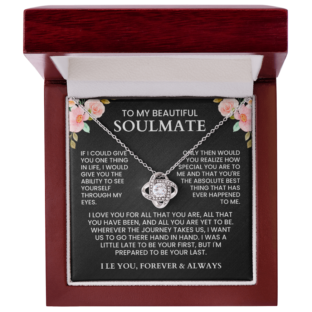 To My Soulmate - Love Knot Necklace - Gift Set - F5