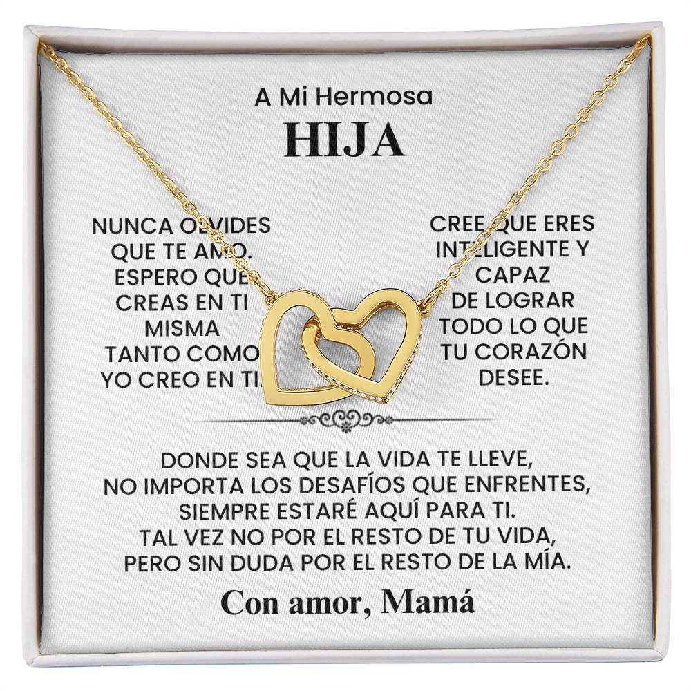 A Mi Hija - Con Amor, Mamá - Conjunto de Collar Regalo