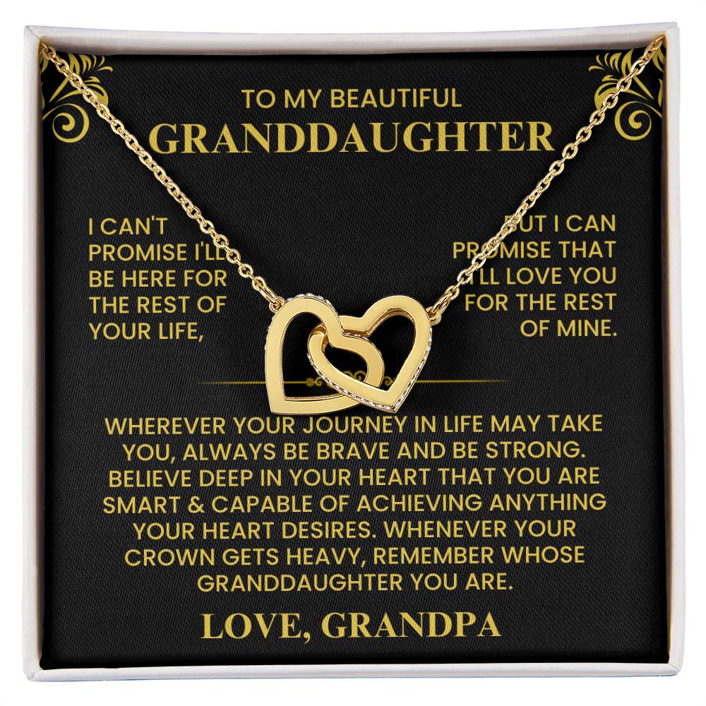 To My Beautiful Granddaughter - Heartfelt Necklace Gift from Grandpa