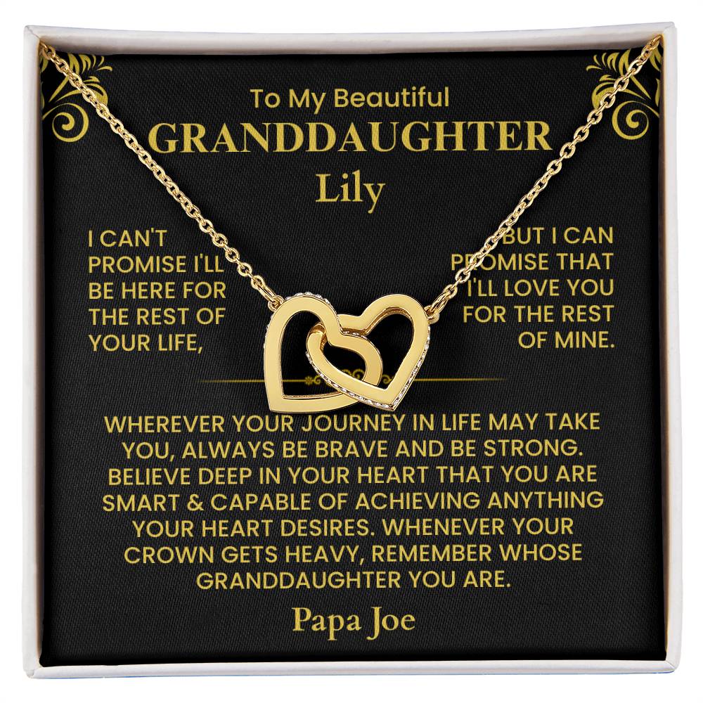 Customize to Make It Truly Special - To My Beautiful Granddaughter - Heartfelt Necklace Gift from Grandma/Grandpa