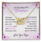 Gifts for Daughter | Always remember: you are brave | Interlocking Heart Necklace