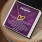 To My Beautiful Daughter - Interlocking Heart Necklace - Gift Set - F14