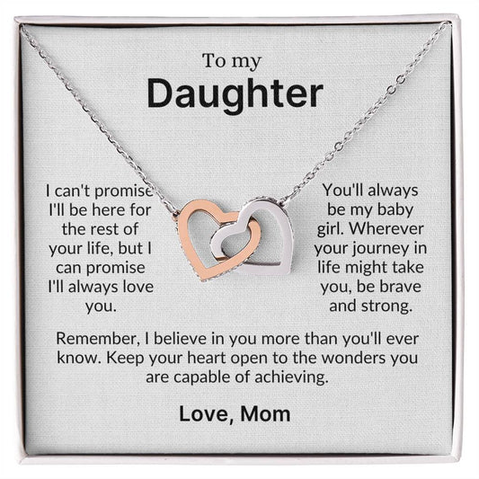 Loved Beyond a Lifetime | A Precious Gift for Your Daughter (Interlocking Heart Necklace)