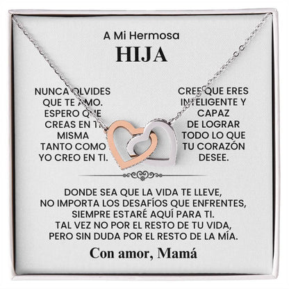 A Mi Hija - Con Amor, Mamá - Conjunto de Collar Regalo