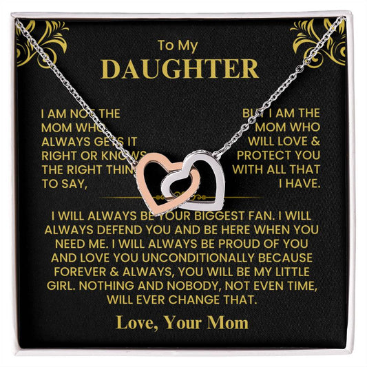 To My Daughter - Love Mom - Necklace Gift Set