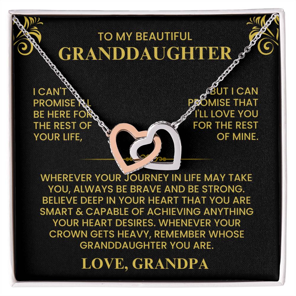 To My Beautiful Granddaughter - Heartfelt Necklace Gift from Grandpa