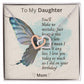 Belated Birthday Message Card for Daughter | Interlocking Heart Necklace for Daughter