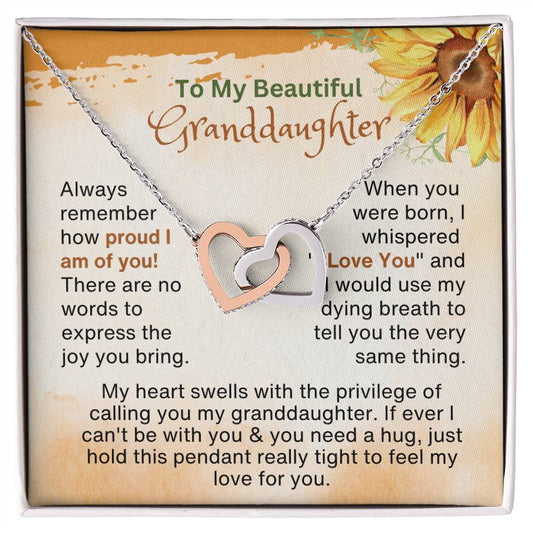 Gifts for Granddaughter | Always remember how proud I am of you!...