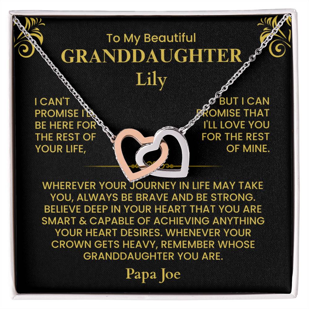 Customize to Make It Truly Special - To My Beautiful Granddaughter - Heartfelt Necklace Gift from Grandma/Grandpa