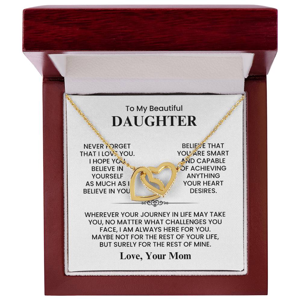 To My Daughter - Love Mom - Necklace Gift Set