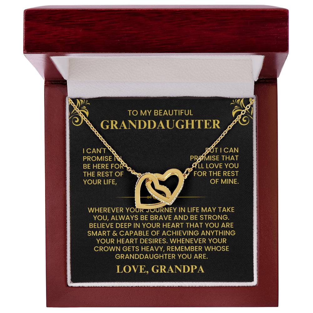 To My Beautiful Granddaughter - Heartfelt Necklace Gift from Grandpa