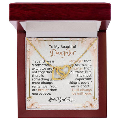Gifts for Daughter | If ever there is a tomorrow when we are not together... | Interlocking Heart Necklace